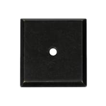 Traditional 1-1/4 Inch Square Cabinet Knob Solid Brass Backplate