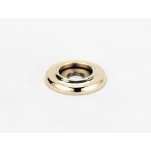 Traditional 1" Round Solid Brass Cabinet Knob Backplate with Beveled Edge