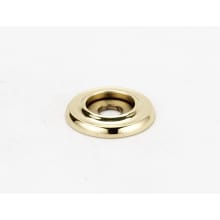 Traditional 1" Round Solid Brass Cabinet Knob Backplate with Beveled Edge