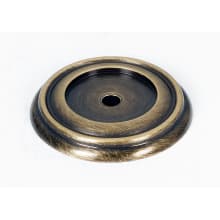 Charlie's 1-1/2" Round Solid Brass Cabinet Knob Backplate