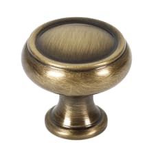 Charlies 1-1/4" Round Ridged Traditional Mushroom Solid Brass Cabinet Knob Drawer Knob