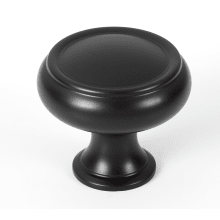 Charlies 1-1/2 Inch Ringed Round Mushroom Solid Forged Brass Cabinet Knob