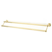 Royale 30" Wide Traditional Solid Brass Double Two Tier Towel Bar