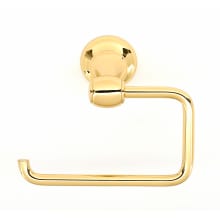 Royale 5-1/2" W Euro Single Hook Slide On Solid Brass Toilet Paper Holder