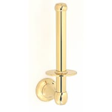 Royale 8" Tall Single Post Drop Down Solid Brass Toilet Tissue Paper Holder