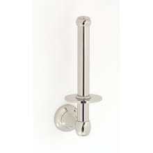 Royale 8" Tall Single Post Drop Down Solid Brass Toilet Tissue Paper Holder