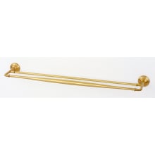 Charlie's 24" Wide 2 Bar Solid Brass Double Towel Bar