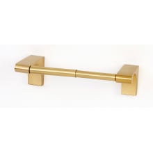 Luna 6-1/4" Modern Designer Double Post Solid Brass Spring Rod Toilet Paper Holder