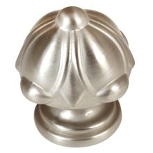 Ornate 1-1/4" Round Dome Flower Mushroom Solid Brass Cabinet Knob / Drawer Knob