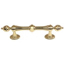 Ornate 4" Center to Center Victorian Luxury Solid Brass Cabinet Bar Handle / Drawer Bar Pull