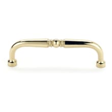 Traditional 3" Center to Center Single Knuckle Solid Brass Cabinet Handle / Drawer Pull