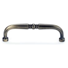 Traditional 3-1/2" Center to Center Single Knuckle Luxury Solid Brass Cabinet Handle / Drawer Pull
