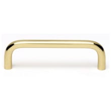 Traditional 3-1/2" Center to Center Solid Brass Wire Style Cabinet Handle / Drawer Pull