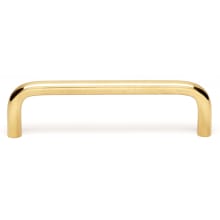 Traditional 4" Center to Center Wire Style Solid Brass Cabinet Pull