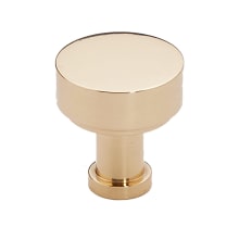 Moderne 3/4" Small Round Modern Disc Solid Brass Cabinet Knob / Drawer Knob