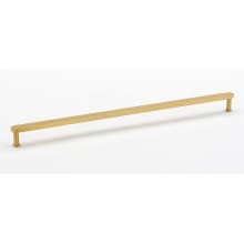 Moderne 18" Inch Center to Center Solid Brass Flat Bar Large Cabinet Handle / Drawer Pull