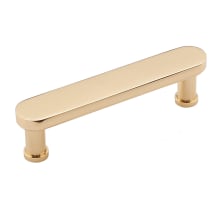 Moderne 3" Center to Center Flat Bar Solid Brass Cabinet Handle / Drawer Pull