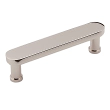 Moderne 3-1/2" Center to Center Flat Bar Solid Brass Cabinet Handle - Drawer Pull