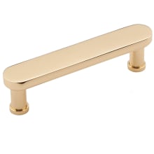 Moderne 4" Modern Flat Bar Solid Brass Cabinet Handle / Drawer Pull