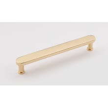 Moderne 6" Center to Center Modern Flat Bar Solid Brass Cabinet Handle / Drawer Pull