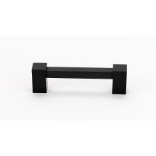 Contemporary II - 4" Center to Center Solid Brass Square Cabinet Handle / Drawer Pull