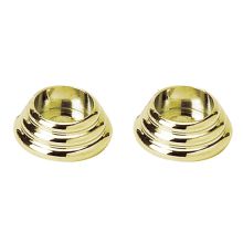 Traditional 7/8" Round Solid Brass Tiered Cabinet Pull Backplate