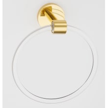 Contemporary Acrylic 6 Inch Diameter Towel Ring