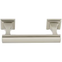 Manhattan 8-1/4" Wide Solid Brass Modern Swinging Bar Easy Load Toilet Paper Holder