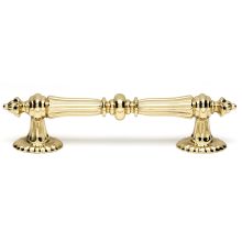 Ornate 4-5/8" Center to Center Regal Traditional Solid Brass Cabinet Handle / Drawer Pull