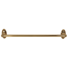 Classic Traditional 18"  Wide Solid Brass Bathroom Towel Bar with 3/4 Inch Diameter Bar