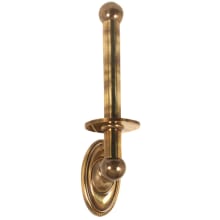 Classic Traditional 9 Inch Tall Vertical Single Post Drop Down Toilet Paper Holder