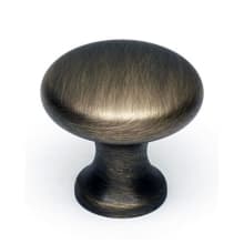 Classic 1" Farmhouse Solid Brass Round Mushroom Cabinet Knob / Drawer Knob