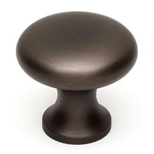 Classic 1" Farmhouse Solid Brass Round Mushroom Cabinet Knob / Drawer Knob