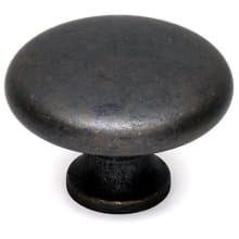 Classic 1-1/2" Round Farmhouse Traditional Smooth Mushroom Solid Brass Cabinet Knob / Drawer Knob