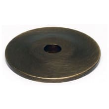 Traditional 1" Round Solid Brass Cabinet Knob Backplate