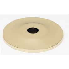 Traditional 1" Round Solid Brass Cabinet Knob Backplate