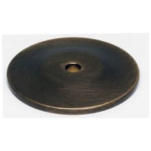 Traditional 1-3/4 Inch Diameter Round Solid Brass Cabinet Knob Backplate