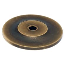 Traditional 1-3/4 Inch Diameter Round Solid Brass Cabinet Knob Backplate