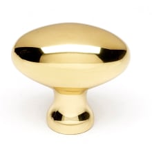 Contemporary 1-3/8" Oval Egg Farmhouse Solid Brass Cabinet Knob / Drawer Knob