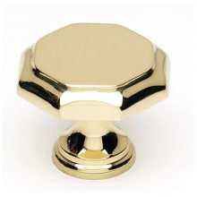 Contemporary 1-1/4" Geometric Beveled Octagon Solid Brass Cabinet Knob / Drawer Knob