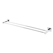 Contemporary II - 30" Wide Solid Brass Double Rod Bathroom Towel Bar