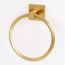 Contemporary II 6" Wall Mounted Solid Brass Bathroom Towel Ring