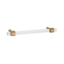 Modern 6" Center to Center Acrylic Bar Cabinet Handle Cabinet Pull with Solid Brass Mount
