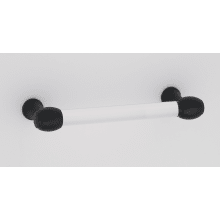 Royale 3" Center to Center Acrylic Clear Bar Cabinet Handle / Drawer Pull with Solid Brass Mounts