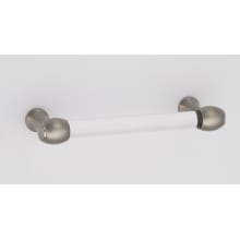 Royale 3" Center to Center Acrylic Clear Bar Cabinet Handle / Drawer Pull with Solid Brass Mounts
