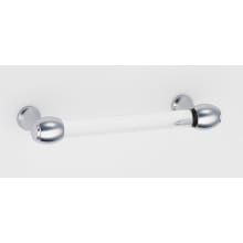 Royale 3-1/2" Center to Center Acrylic Bar Cabinet Handle / Drawer Pull with Solid Brass Mounts