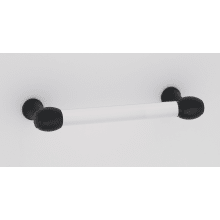 Royale 4" Center to Center Acrylic Bar Cabinet Handle / Drawer Pull with Solid Brass Mounts - Legs