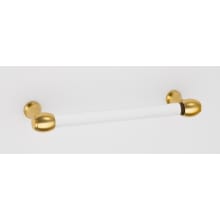 Royale 6" Center to Center Acrylic Bar Solid Brass Cabinet Handle / Drawer Pull
