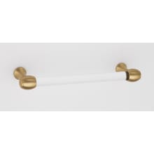 Royale 6" Center to Center Acrylic Bar Solid Brass Cabinet Handle / Drawer Pull