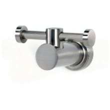 Infinity 3-1/2" W Modern Bar Style Double Prong Solid Brass Bath Robe Towel Hook